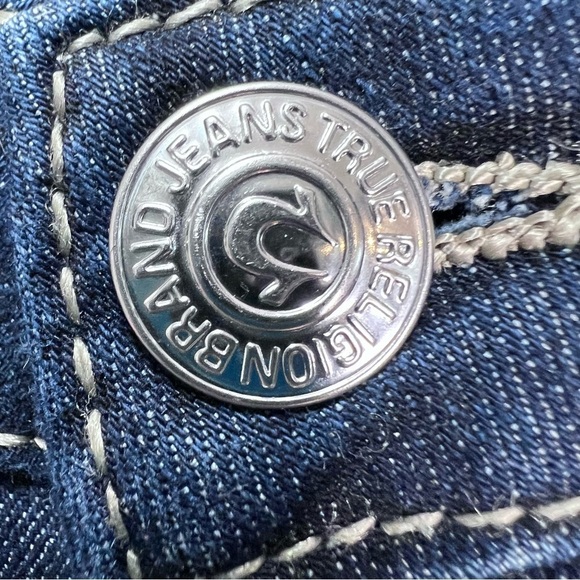 True Religion Straight Leg Dark Wash Jeans Size 26 - Picture 4 of 16